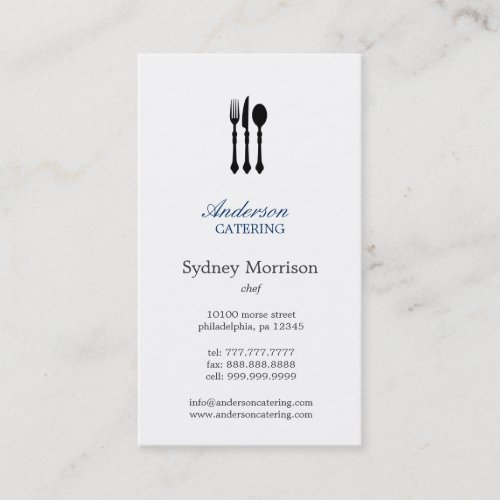 Modern Cutlery Chef/Catering/Restaurant - Groupon Business Card Template