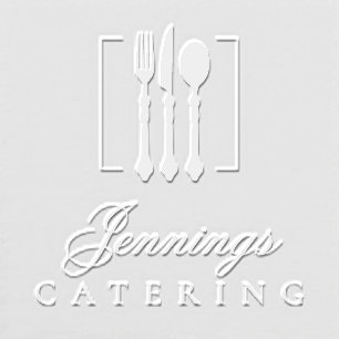 Modern Cutlery Pre-made Kitchen Food Logo Embosser