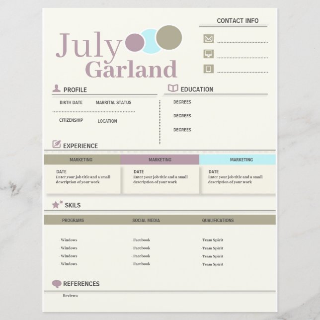 Modern CV - Resume Fully Customizable  (Front)