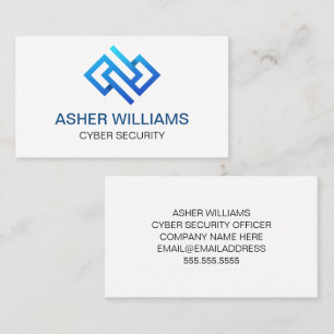 Modern Cyber Security Computer Technology Business Card