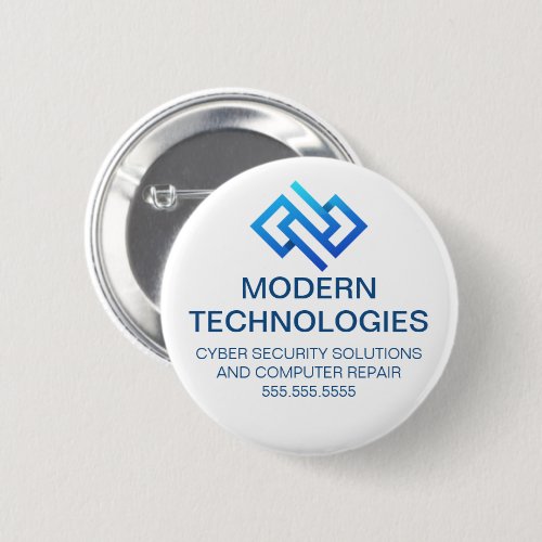 Modern Cyber Security Computer Technology Company Button