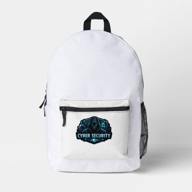 Modern Cyber Security Shield Graphic Backpack (Front)