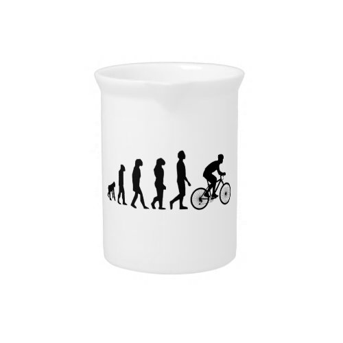 Modern Cycling Human Evolution Scheme Drink Pitcher