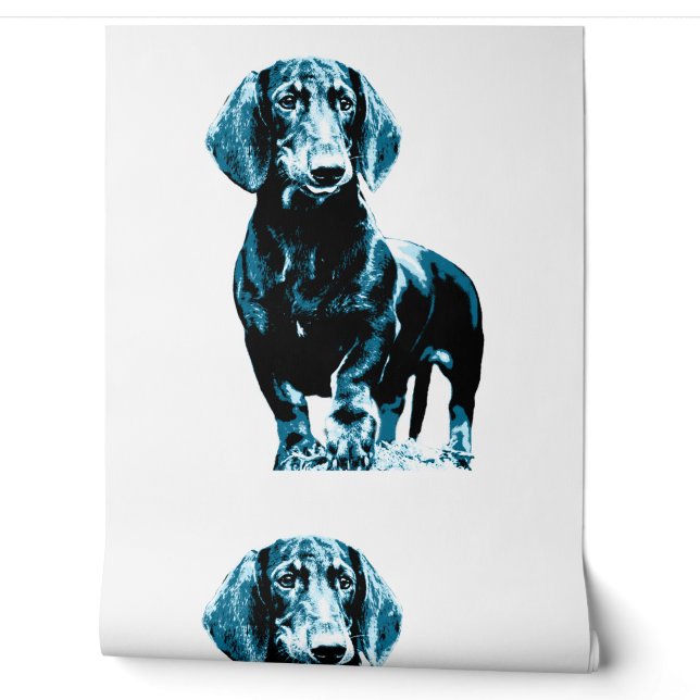 Modern dachshund design   wallpaper  (Unrolling)