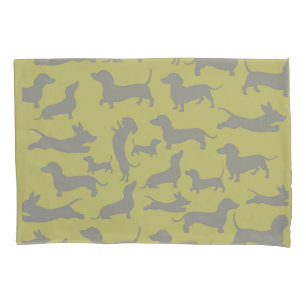 Modern Dachshund Pillow Case