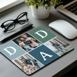 Modern 'DAD' 3 Photo Gift Mouse Pad<br><div class="desc">Looking for an unforgettable gift for Father's Day, your dad's birthday or just to show your appreciation? Check out the Modern DAD Photo Collage Mousepad – a unique and stylish present for the tech-savvy dads out there. This personalized mousepad allows you to showcase three of your favorite photos and customize...</div>