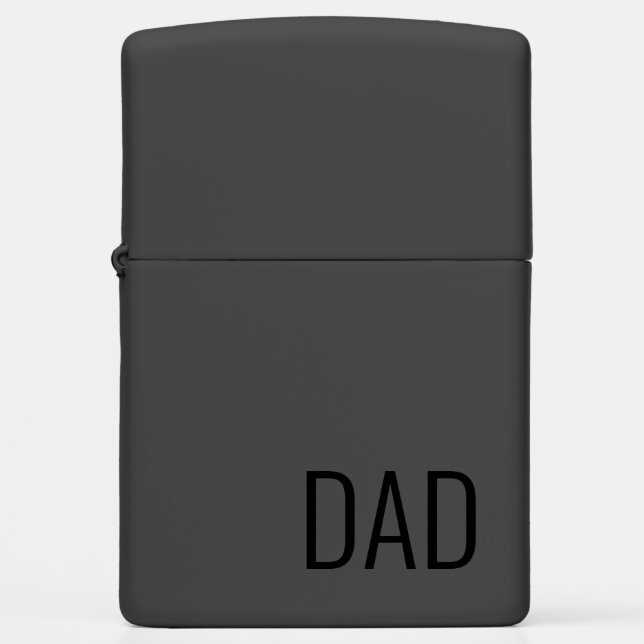 Modern Dad Black Zippo Lighter (Front)