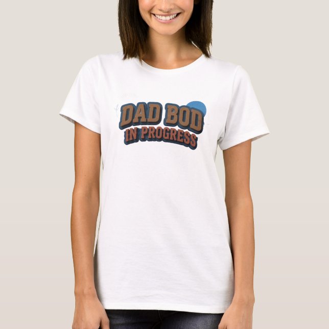 Modern DAD BOG PROGRESS Visual Design T-Shirt (Front)