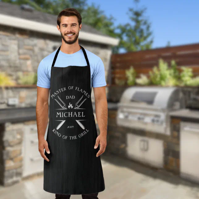 Modern Dad Custom Master Chef All-Over Print Apron | Zazzle