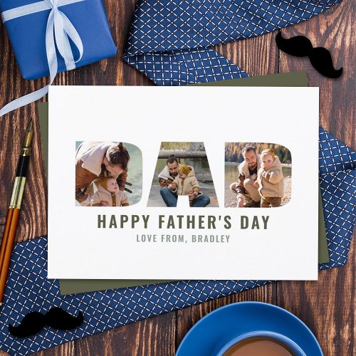 Modern DAD Cutout 3 Photo Fathers Day