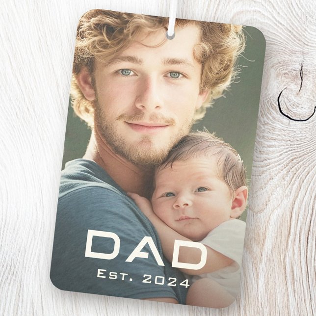 Modern dad est year father's day new baby photo air freshener (Modern dad est year father's day new baby photo air freshener)