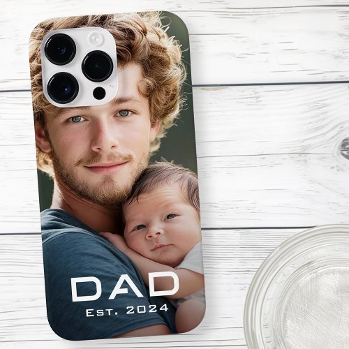 Modern dad est year fathers day new baby photo Case_Mate iPhone 14 pro max case