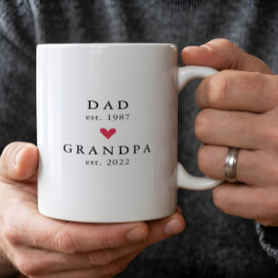 Modern Dad   Grandpa Year Est. Coffee Mug
