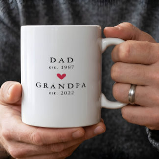 Modern Dad | Grandpa Year Est. Coffee Mug