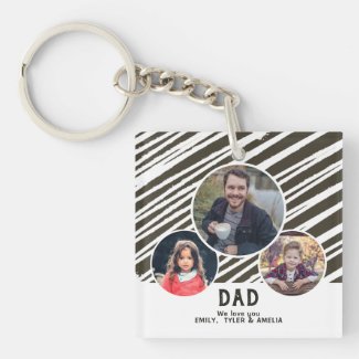 Modern Dad love you Stripes 3 Photos Father`s Day 