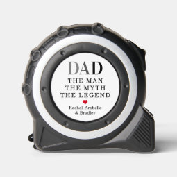 Modern Dad Man Myth Legend Tape Measure | Zazzle
