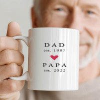 Modern Dad | Papa Year Est. Coffee Mug