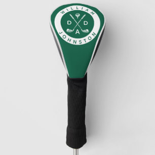 Modern Dad Personalized Name Golf Lover Clubs  Head Cover