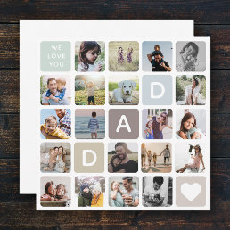 Modern Dad Photo Collage Family Fathers Day Card