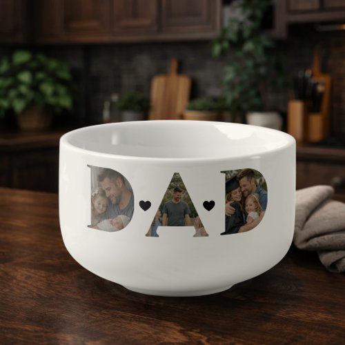 Modern Dad Photo Collage Fathers Day Gift  Soup Mug
