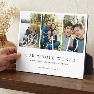 Modern Dad Photo Collage Fathers Day keepsake Gift Plaque