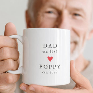 Modern Dad | Poppy Year Est. Coffee Mug