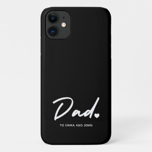 Modern Dad Script Kid's Name iPhone 11 Case
