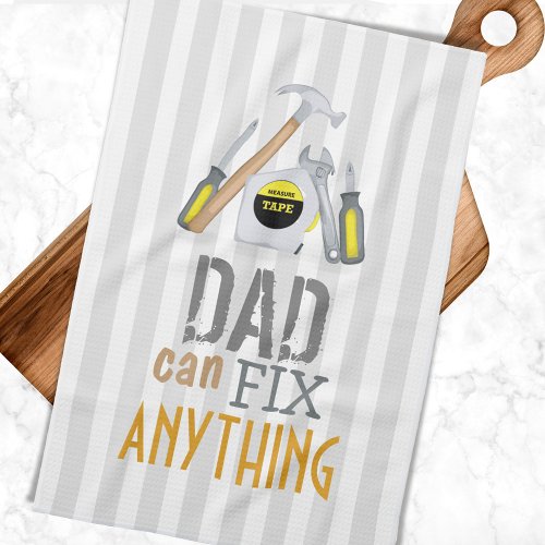 Modern Dad Simple Tool Mens Fix It Anything Kitchen Towel