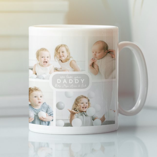 Modern Daddy 4 Photo Gray Coffee Mug (Creator Uploaded)