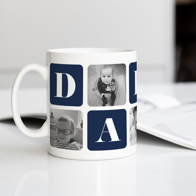 Modern Daddy Photo Collage Coffee Mug (Creator Uploaded)