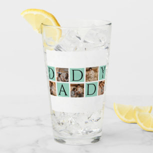 Modern Daddy Photo Collage - Custom Father's Day   Glass