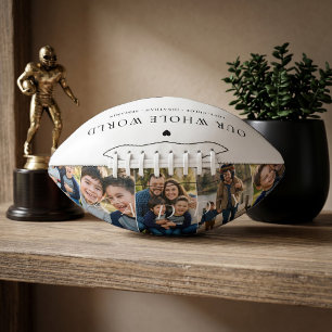 Modern Daddy Photo Collage Fathers Day keepsake Football