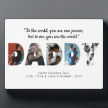 Modern DADDY Photo Collage Happy Father's Day Plaque<br><div class="desc">Modern DADDY Photo Collage Happy Father's Day Plaque</div>