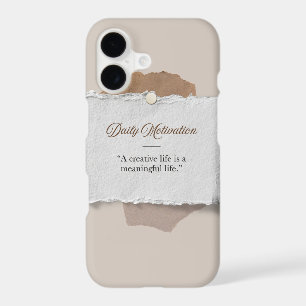 Modern Daily Motivation Soft Pale Driftwood iPhone 17 Case
