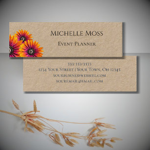 Modern Daisies Trendy Boho Simple Mini Business Card