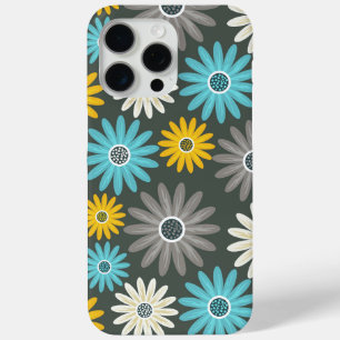 Modern Daisy Floral Girly Pattern iPhone 15 Pro Max Case