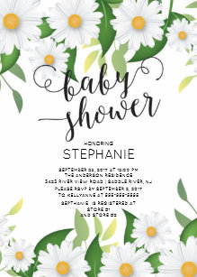 Daisy Baby Shower Invitations Zazzle Modern Daisy Flowers Baby Shower Invitation