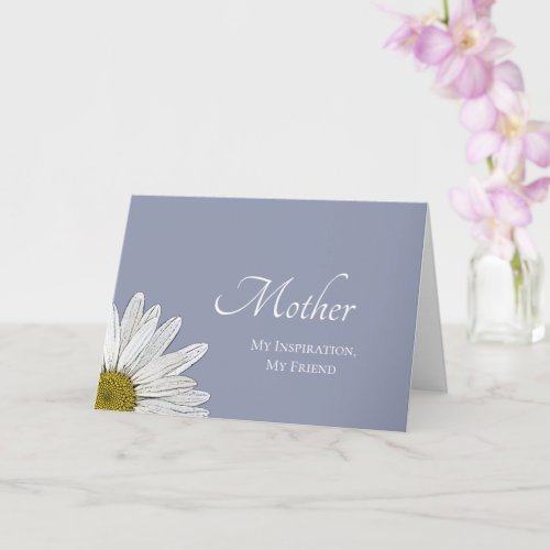 Modern Daisy Mothers Day Simple Purple  Card