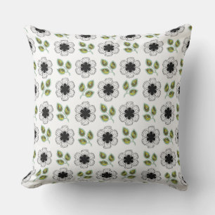 Modern Daisy Outdoor Pillow