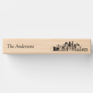 Modern Dallas Wedding Guestbook Lawn Game Topple Tower