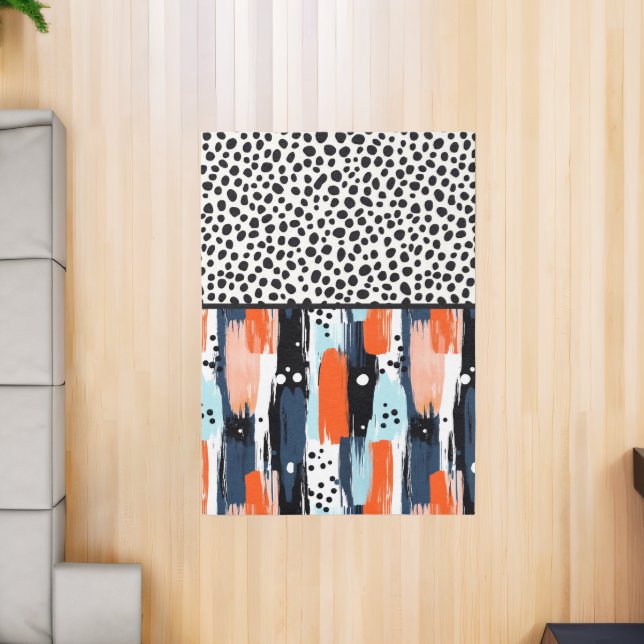 Modern  Dalmatian Dog Abstract Pattern Rug (Insitu (Indoor 2))