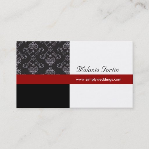 Customizable Modern Damask Business Cards