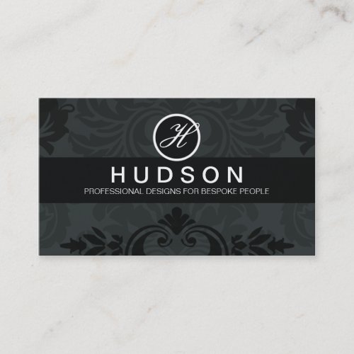 Modern Damask Company Business Card 01 - Stylish