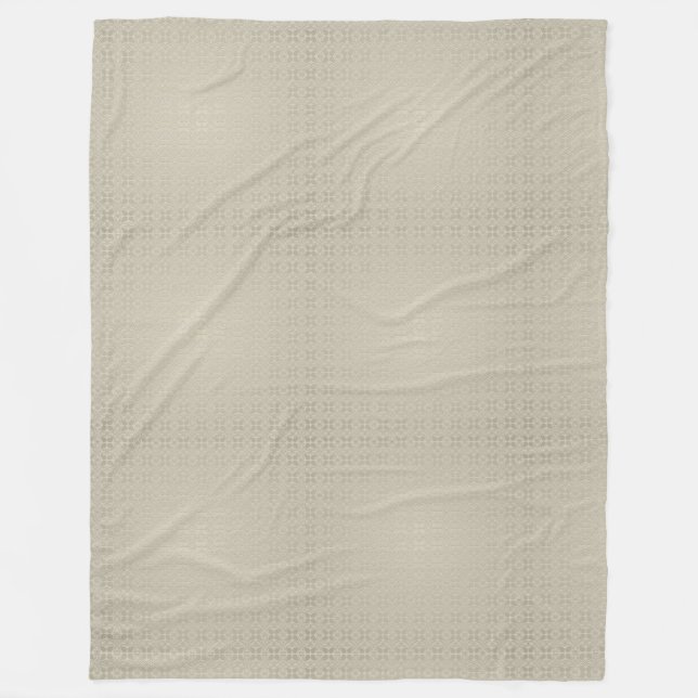 Modern Damask Elegant Design Beige Color Harmony Fleece Blanket (Front)