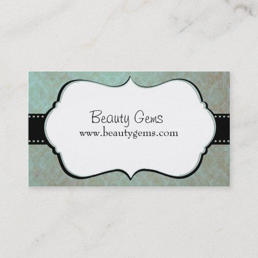 Customizable Modern Damask Hair Dresser Business Card