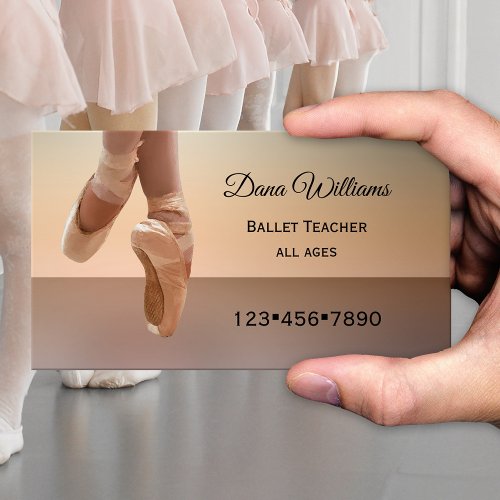 Modern Dance Ballerina Business Card
