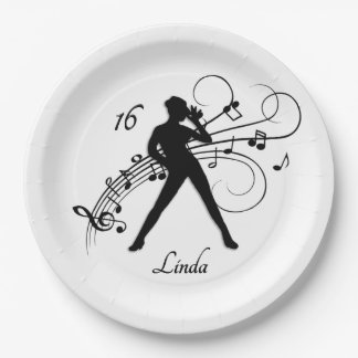 Modern Dance Birthday Paper Plates