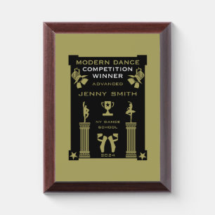 Modern Dance Competition Winner Award Plaque