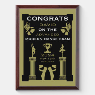  Modern Dance Congratulations Award Plaque