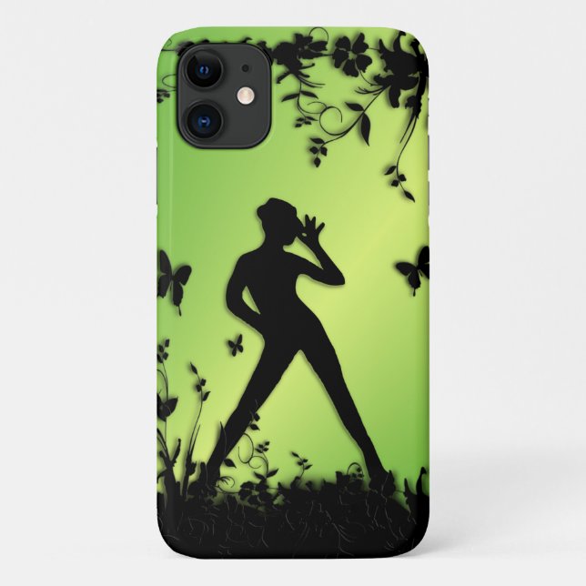 Modern Dance Garden Green  Case-Mate iPhone Case (Back)